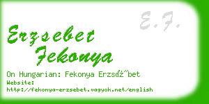 erzsebet fekonya business card